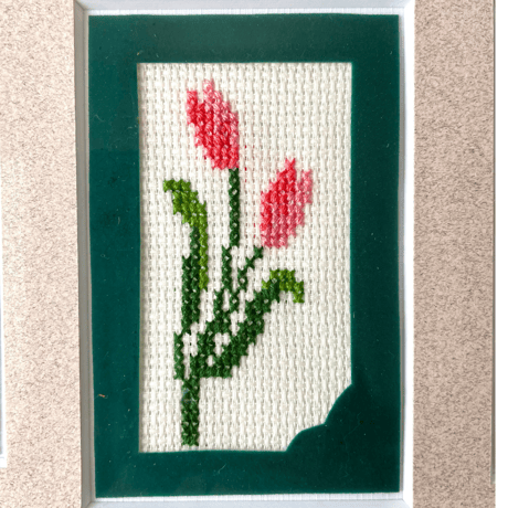 サザンクロス・フラワー刺繍額   (花8種)