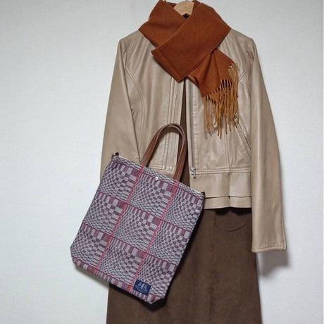 伝統織物ビナクル　A4縦型2wayトート/ アースブリーズ　Earth Breeze