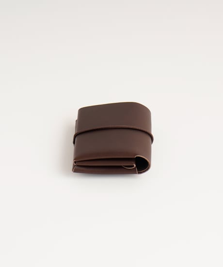 SEAMLESS "CLASSIC LEATHER" MINI WALLET -2 ( D.BROWN )