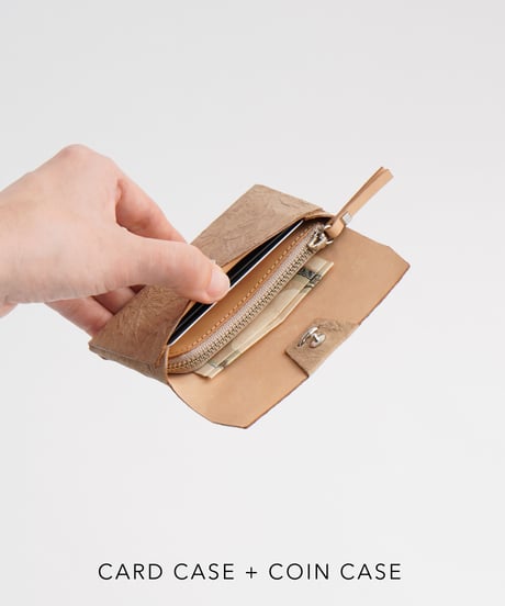PAPER CARD CASE / WALLET ( L.BROWN / BLACK )