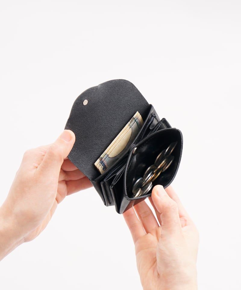 RIC-RAC MINI WALLET ( BLACK ) | i ro se Offici