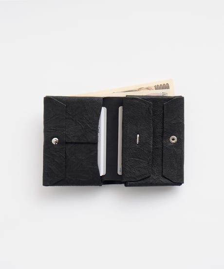 PAPER SHORT WALLET ( L.BROWN / BLACK )