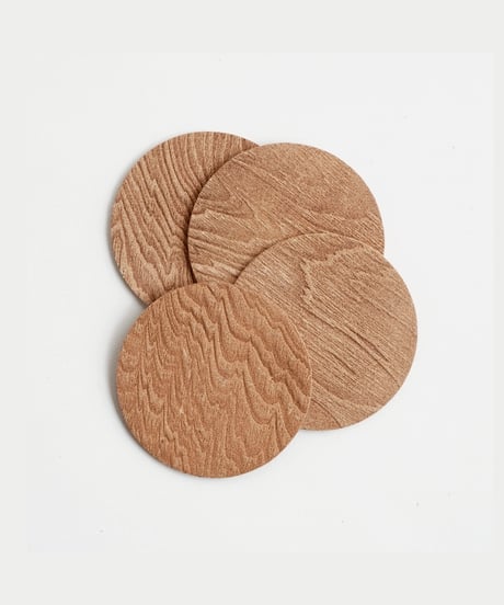 PLYWOOD LEATHER COASTER