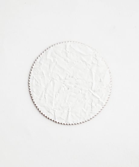 PAPER LEATHER COASTER  ( WHITE )