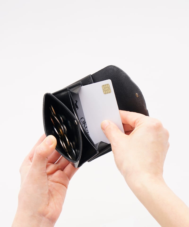 RIC-RAC MINI WALLET ( BLACK ) | i ro se Offici