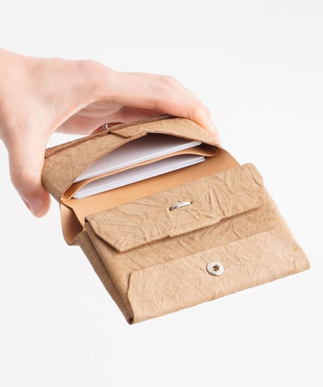 PAPER SHORT WALLET ( L.BROWN / BLACK )