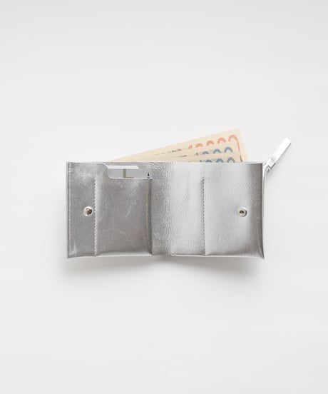 SLANT SHORT WALLET ( SILVER )