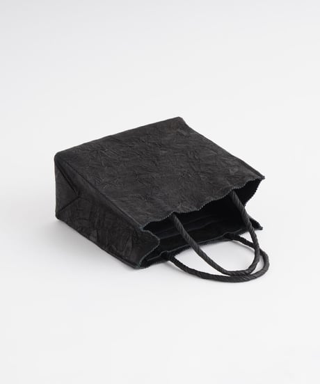 PAPER LEATHER TOTE BAG - S ( L.BROWN / BLACK )