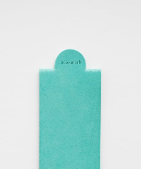 LEATHER BOOKMARK "WAXED LEATHER" ICE BLUE