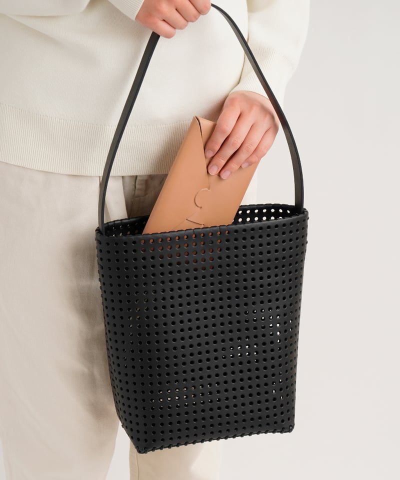 kago tote （内袋キナリ付） kago tote用のカゴ | 革紐で編んだ革カゴバッグ - Ense Online Shop