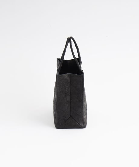 PAPER LEATHER TOTE BAG - S ( L.BROWN / BLACK )