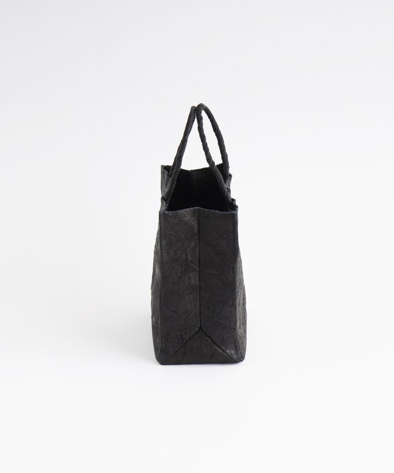 PAPER LEATHER TOTE BAG - S ( L.BROWN / BLACK )