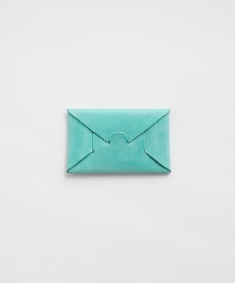 SEAMLESS "WAXED LEATHER" CARD CASE  ( ICE BLUE )