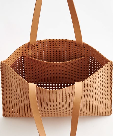 "KAGO" FLAT BAG - L ( NUDE / BLACK )