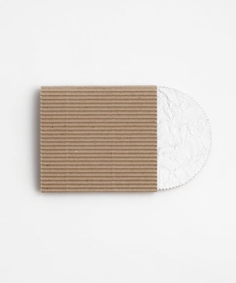 PAPER LEATHER COASTER  ( WHITE )
