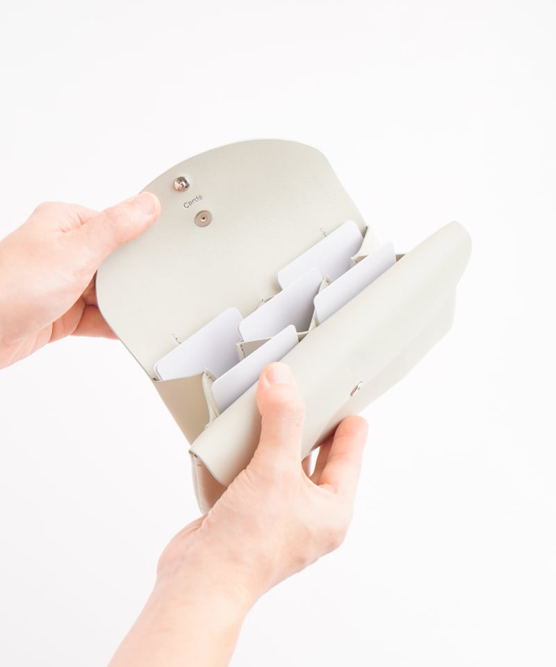 FOLD LONG WALLET ( ICE GRAY / BLACK ) | i ro s