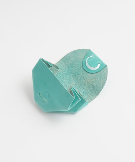 SEAMLESS "WAXED LEATHER" COIN CASE  ( ICE BLUE  )