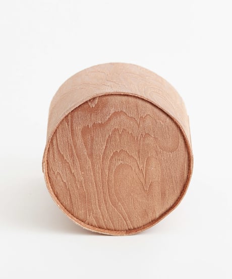 PLYWOOD LEATHER TRASH BASKET