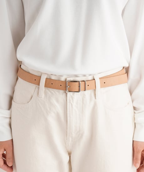 CARDBOARD  BELT  ( NUDE / BLACK )