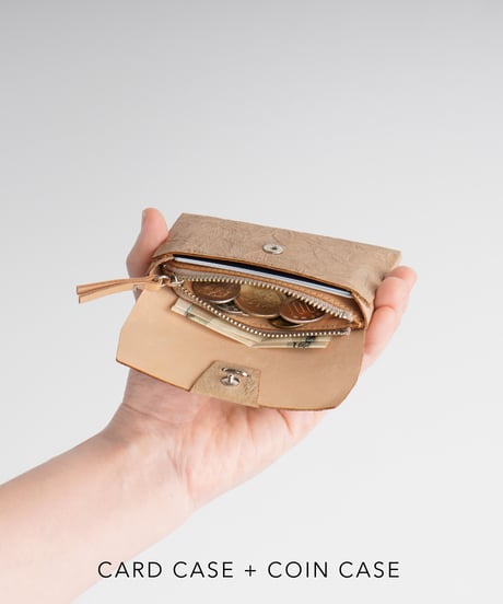 PAPER CARD CASE / WALLET ( L.BROWN / BLACK )