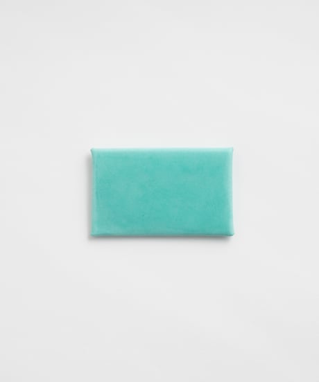 SEAMLESS "WAXED LEATHER" CARD CASE  ( ICE BLUE )