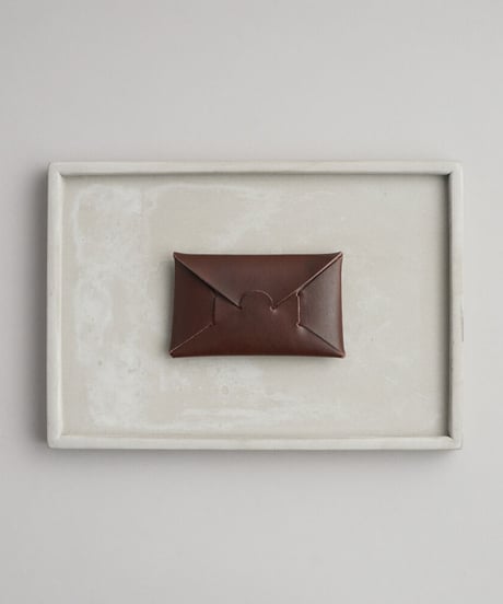 SEAMLESS "CLASSIC LEATHER" CARD CASE  ( D.BROWN )