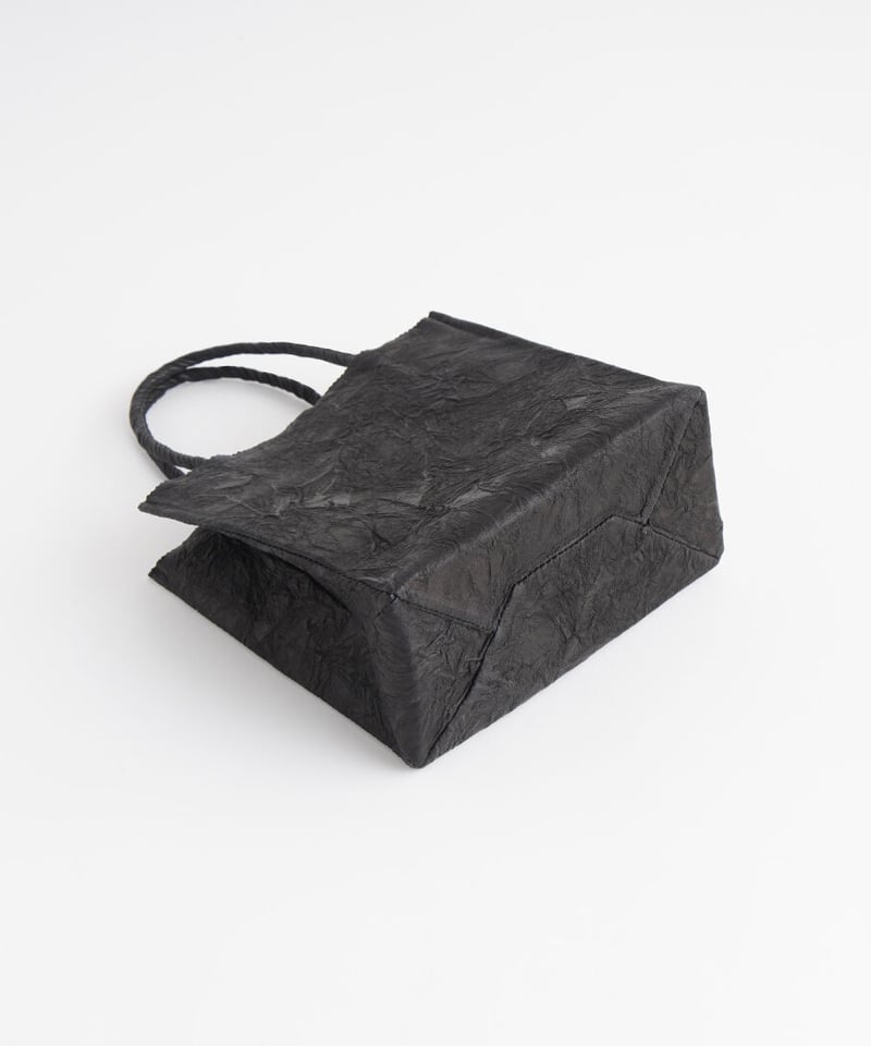 PAPER LEATHER TOTE BAG - S ( L.BROWN / BLACK )
