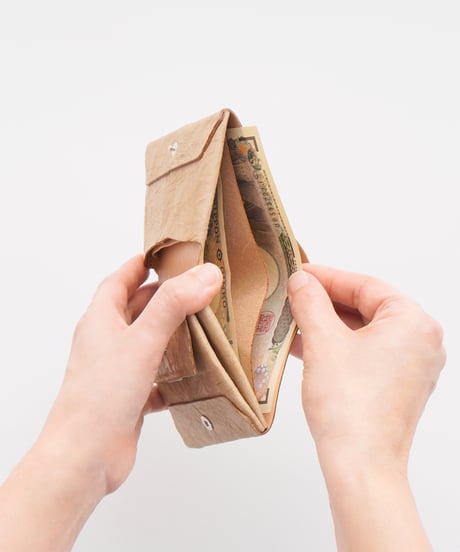 PAPER SHORT WALLET ( L.BROWN / BLACK )