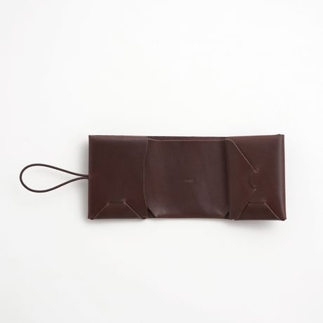 SEAMLESS "CLASSIC LEATHER" COMPACT WALLET  ( D.BROWN )