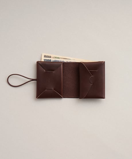 SEAMLESS "CLASSIC LEATHER" MINI WALLET -2 ( D.BROWN )