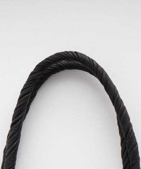 PAPER LEATHER TOTE BAG - L ( L.BROWN / BLACK )