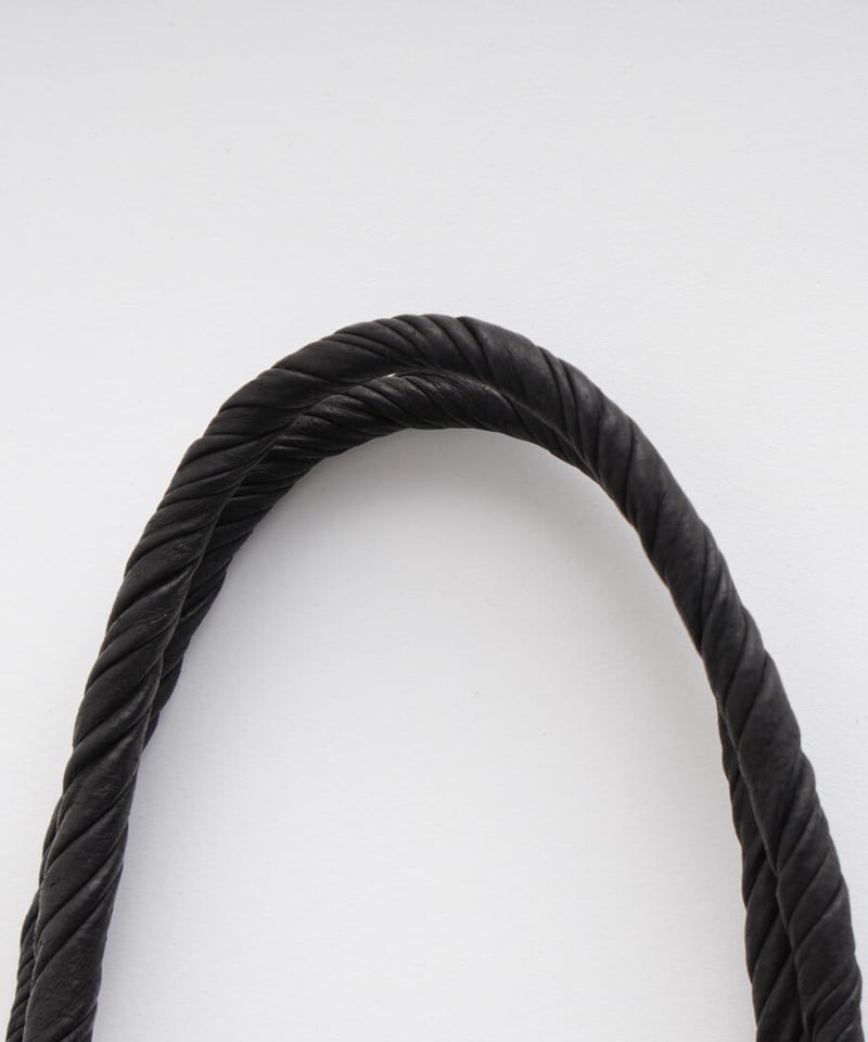 PAPER LEATHER TOTE BAG - L ( L.BROWN / BLACK )