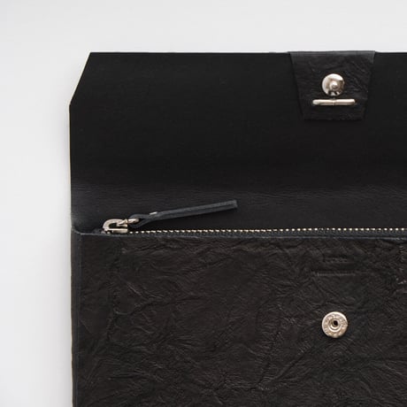 PAPER 3WAY LONG WALLET ( L.BROWN / BLACK )