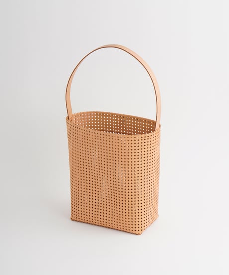 "KAGO" SHOULDER TOTE - L ( NUDE / BLACK )