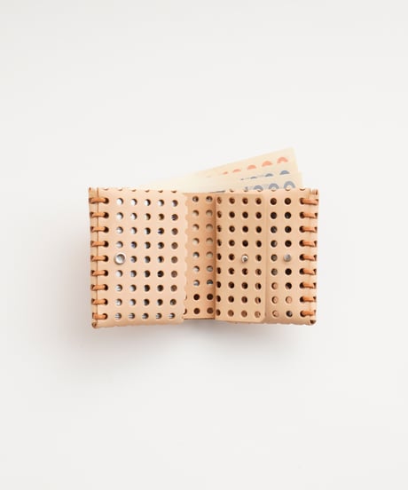 "KAGO" SHORT WALLET ( NUDE / BLACK )