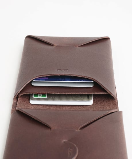 SEAMLESS "CLASSIC LEATHER" SHORT WALLET  ( D.BROWN )