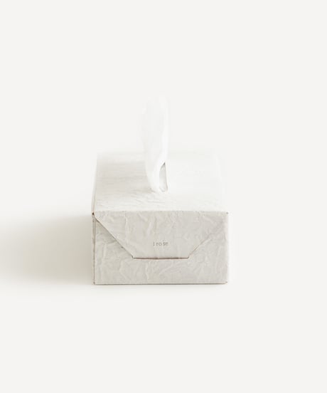 PAPER LEATHER TISSUE BOX CASE  ( WHITE )