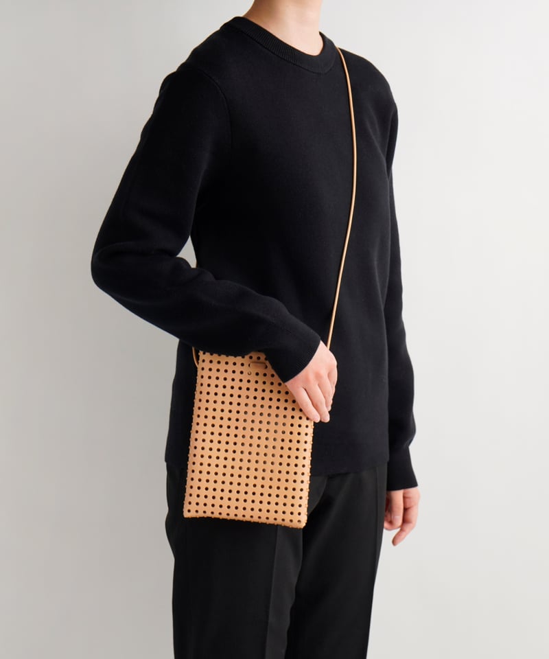 ⚫美品⚫irose イロセ レザー かごバッグ 保存袋付き リネン ショルダー ⚫美品⚫irose イロセ レザー かごバッグ 保存袋付き リネン