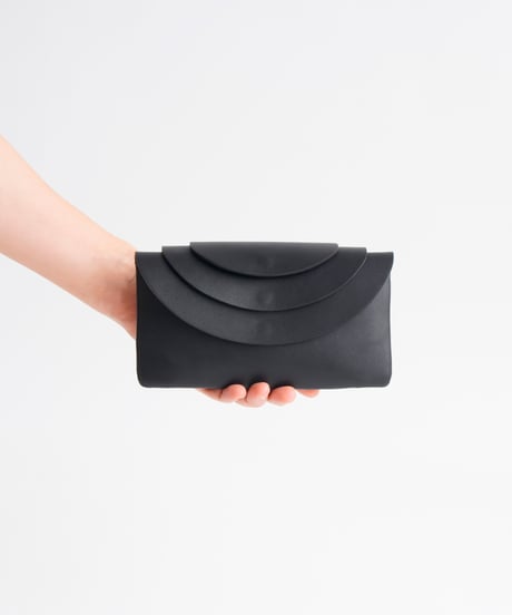 FOLD LONG  WALLET ( ICE GRAY / BLACK )