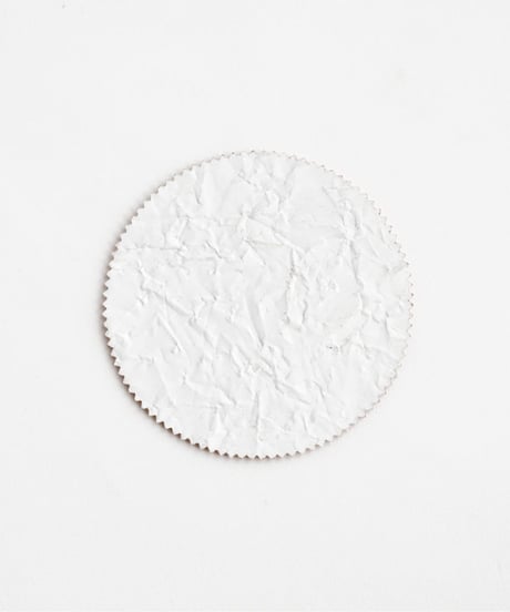 PAPER LEATHER COASTER  ( WHITE )