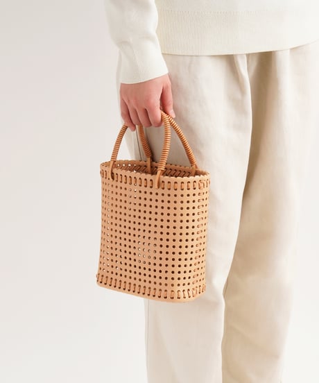 "KAGO" MINI BAG - M ( NUDE / BLACK )