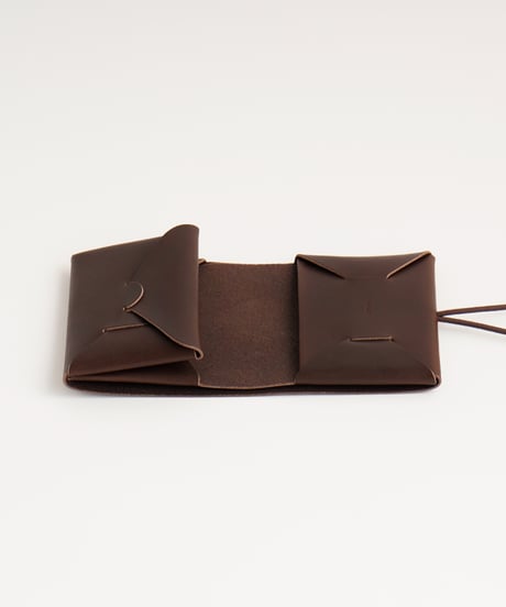 SEAMLESS "CLASSIC LEATHER" MINI WALLET -2 ( D.BROWN )