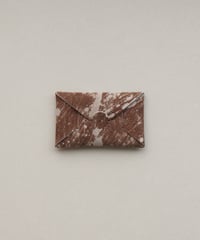 SEAMLESS ”BLEACHED LEATHER” CARD CASE　（BROWN x L.GRAY）