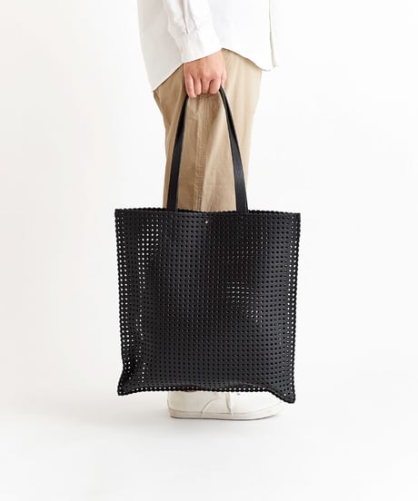 "KAGO" FLAT BAG - L ( NUDE / BLACK )