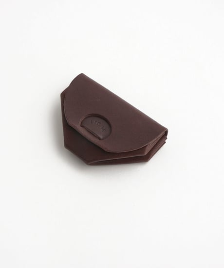 SEAMLESS "CLASSIC LEATHER" COIN CASE  ( D.BROWN )