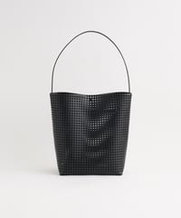"KAGO" SHOULDER TOTE - L ( NUDE / BLACK )