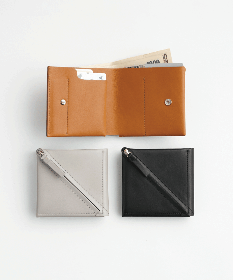 SLANT SHORT WALLET ( 3 colors ) | i ro se Offi 