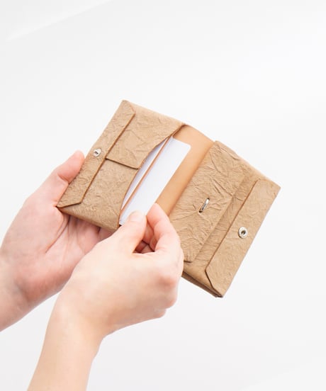 PAPER SHORT WALLET ( L.BROWN / BLACK )
