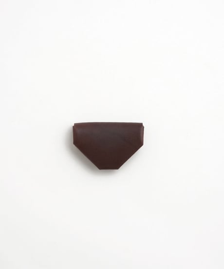 SEAMLESS "CLASSIC LEATHER" COIN CASE  ( D.BROWN )