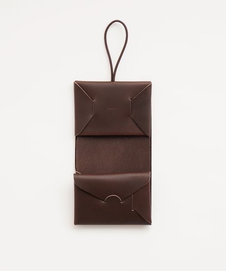 SEAMLESS "CLASSIC LEATHER" MINI WALLET -2 ( D.BROWN )